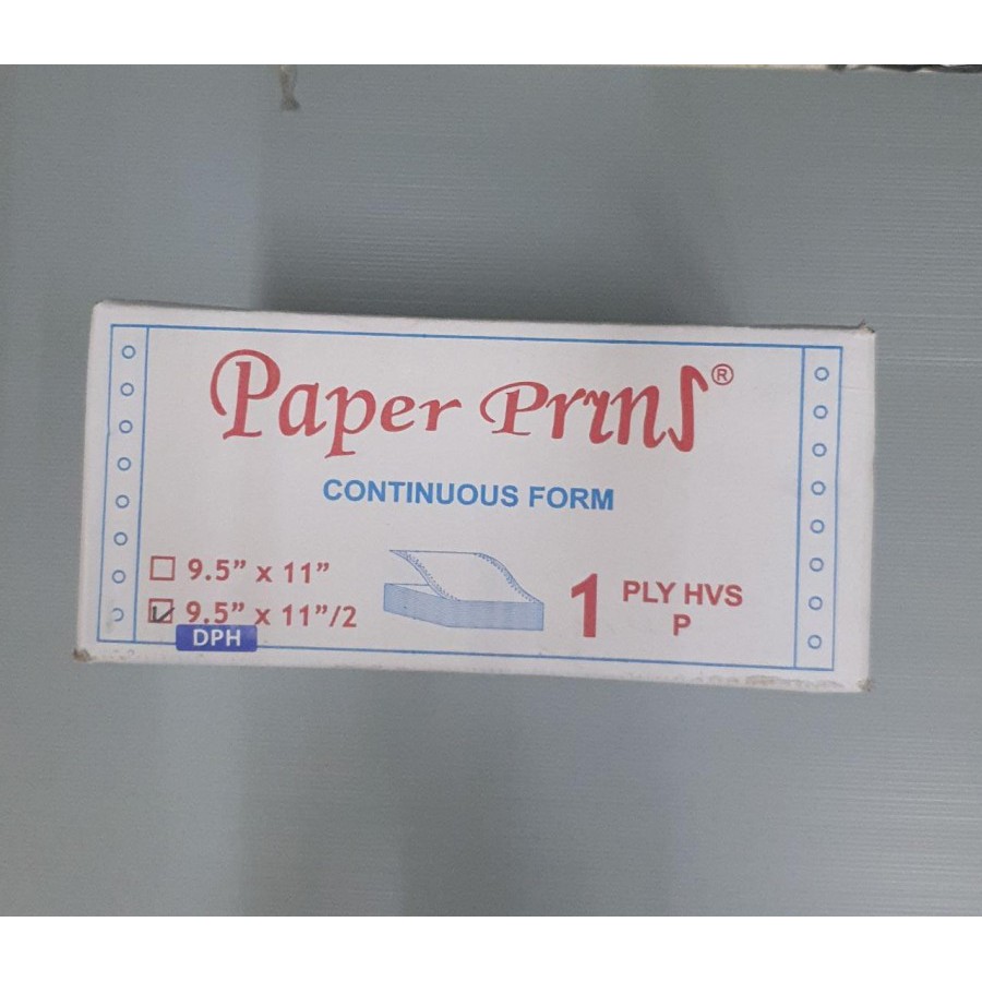 

CONTINUOUS FORM PAPER PRINS HVS K1/4 | KERTAS KOMPUTER 1 LAPIS