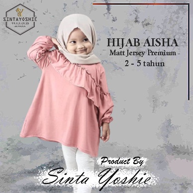 (AISHA) Jilbab Anak Aisha / Pashmina Instan Anak Jersey Premium