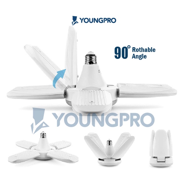 (Garansi 12 Bulan) YOUNGPRO YFB30W - Lampu Kipas MINI BLADE FAN LED BULB 30W Kado Natal Hadiah Unik Tukar kado