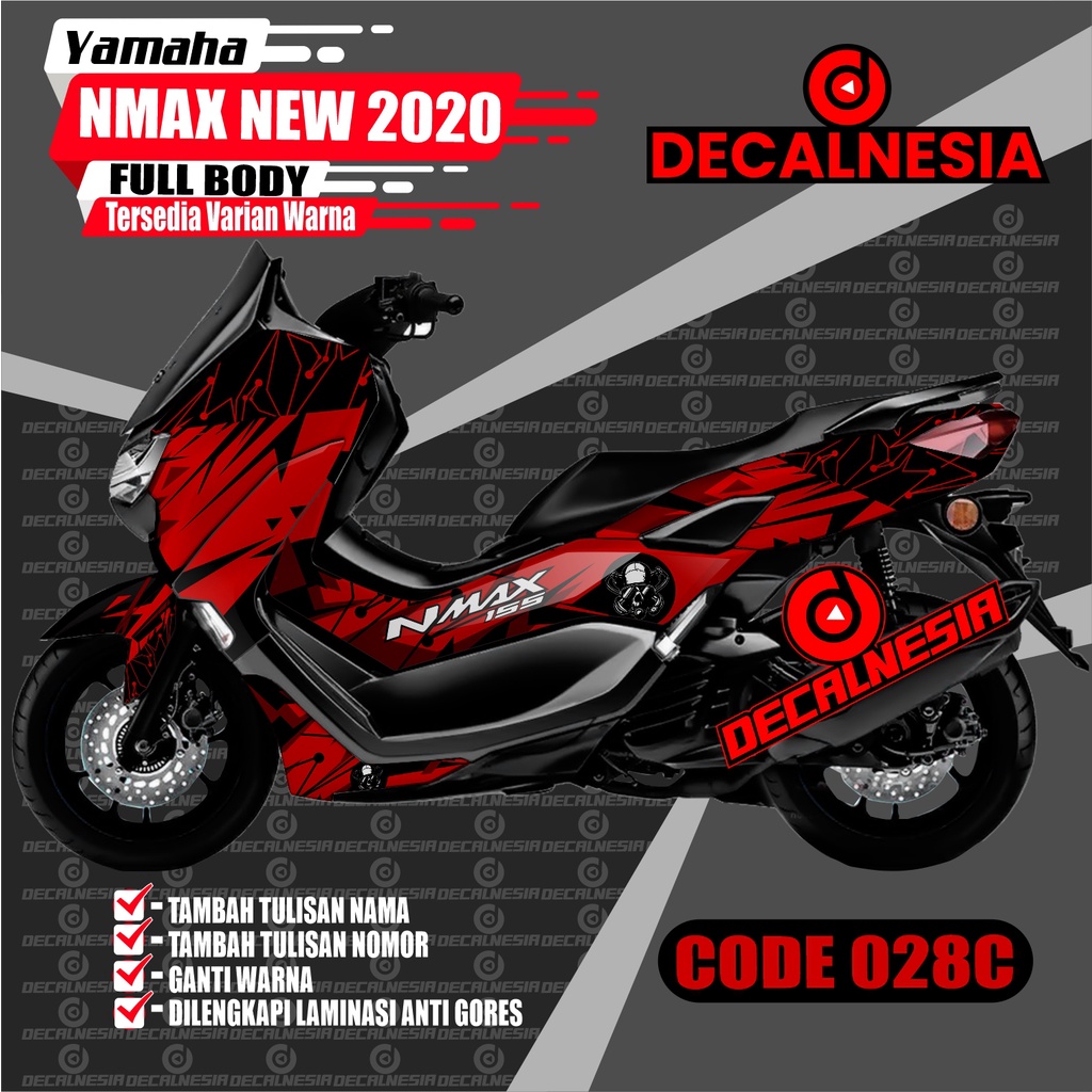 Decal Stiker Nmax New 2021 2022 2023 2024 Full Body Motor Yamaha Connected ABS 155  Variasi Facelift