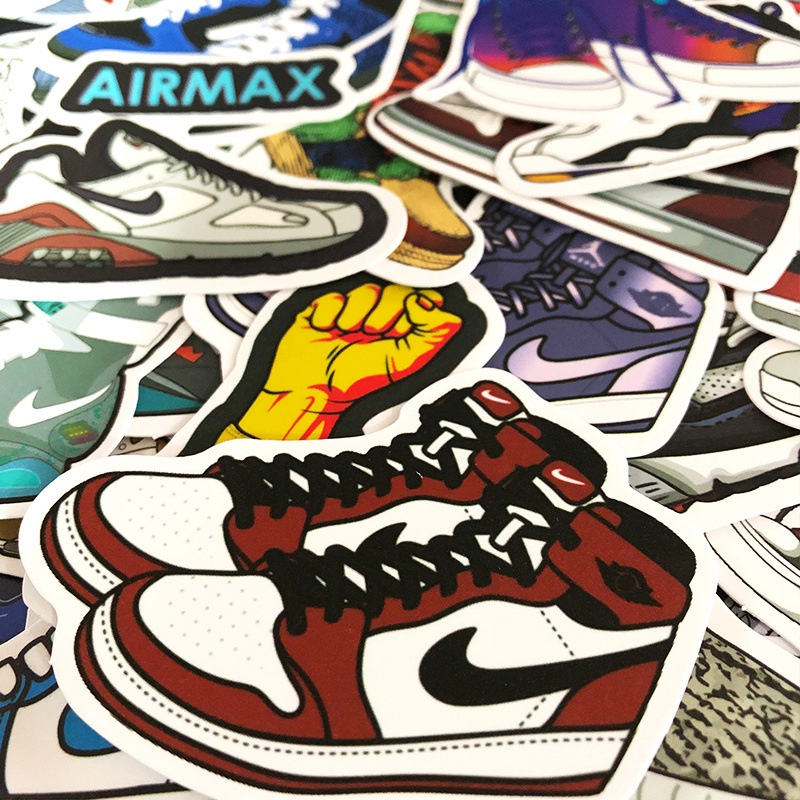 50pcs Stiker Graffiti Kartun Anti Air Untuk Laptop / Sepeda / Koper