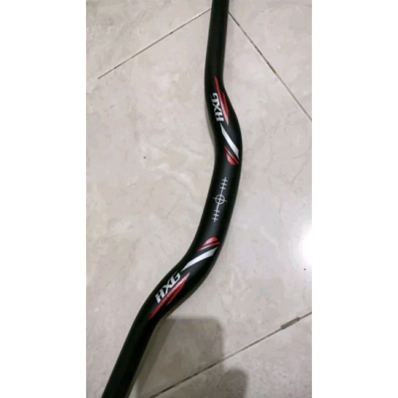 Handlebar Merk AXG stang MTB risebar 31.8 x 720 mm Material Bahan alloy allumunium 72 cm Sepeda Gunung Xc Federal High Riser Melengkung Ukuran Diameter 31.8mm 31.8 mm Oversize