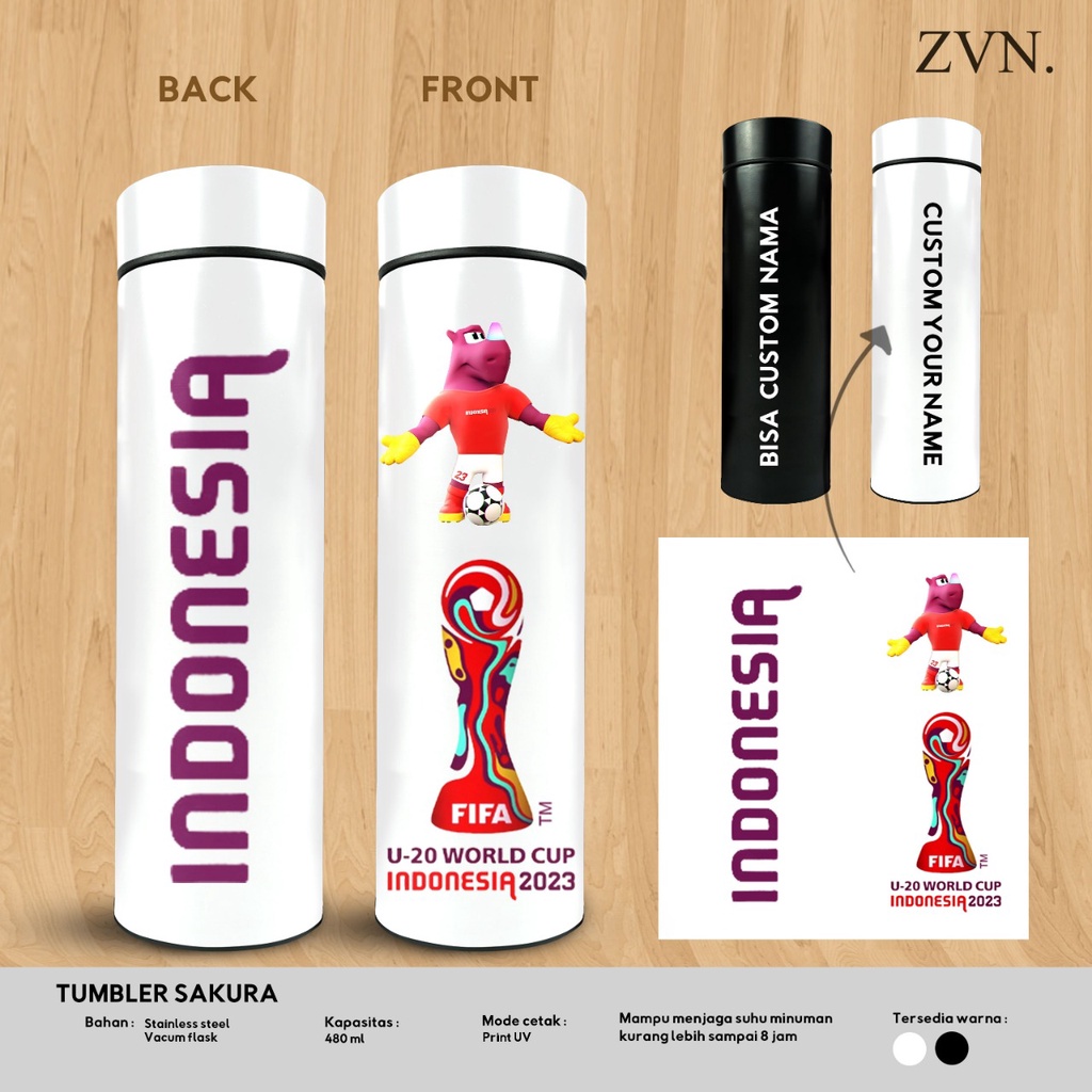 BOTOL TUMBLER MERCHANDISE U-20 WORLD CUP INDONESIA - ZVN