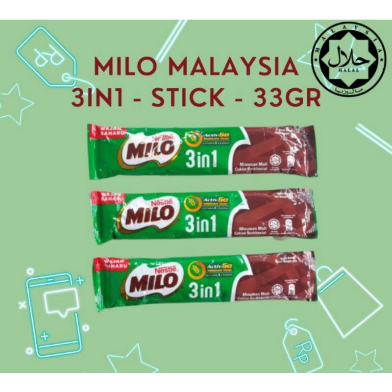 

Milo Stik 3 in 1 Original Malaysia 100% - Milo Stik Eceran