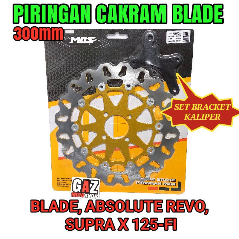 Piringan Cakram Blade Revo Absolute Supra X 125fi model Daytona Gerigi Disc Brake Lebar 300mm set Braket