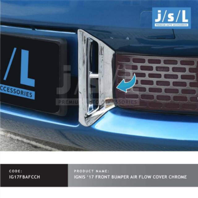 Front bumper airflow cover chrome Ignis 2017