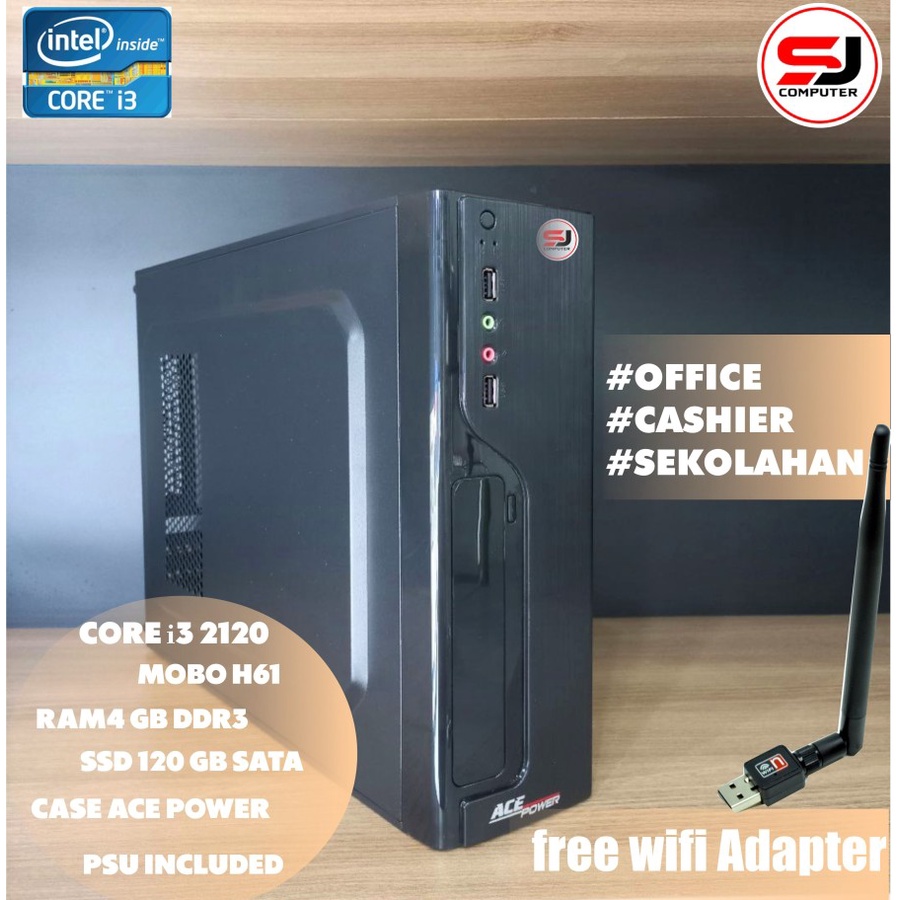 PC CORE I3 SLIM RAM 4GB SSD/ COMPUTER OFFICE/CPU KANTOR/ KASIR