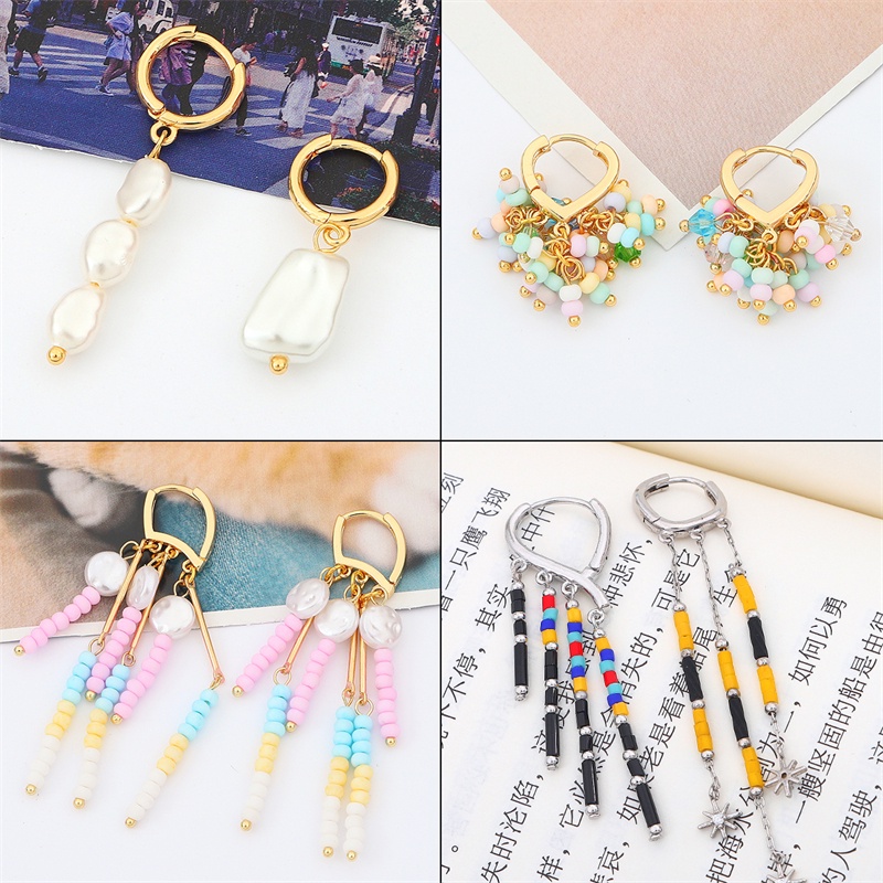 1 Pasang Anting Hoop Bahan Kuningan Untuk Membuat Perhiasan