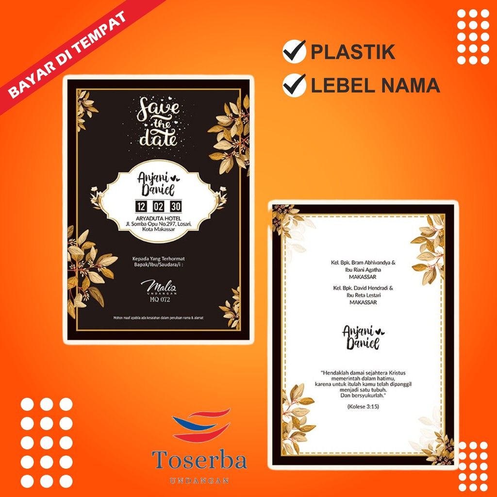 CETAK KARTU UNDANGAN PERNIKAHAN NIKAH NIKAHAN MURAH UNIK RUSTIC ELEGAN FOTO