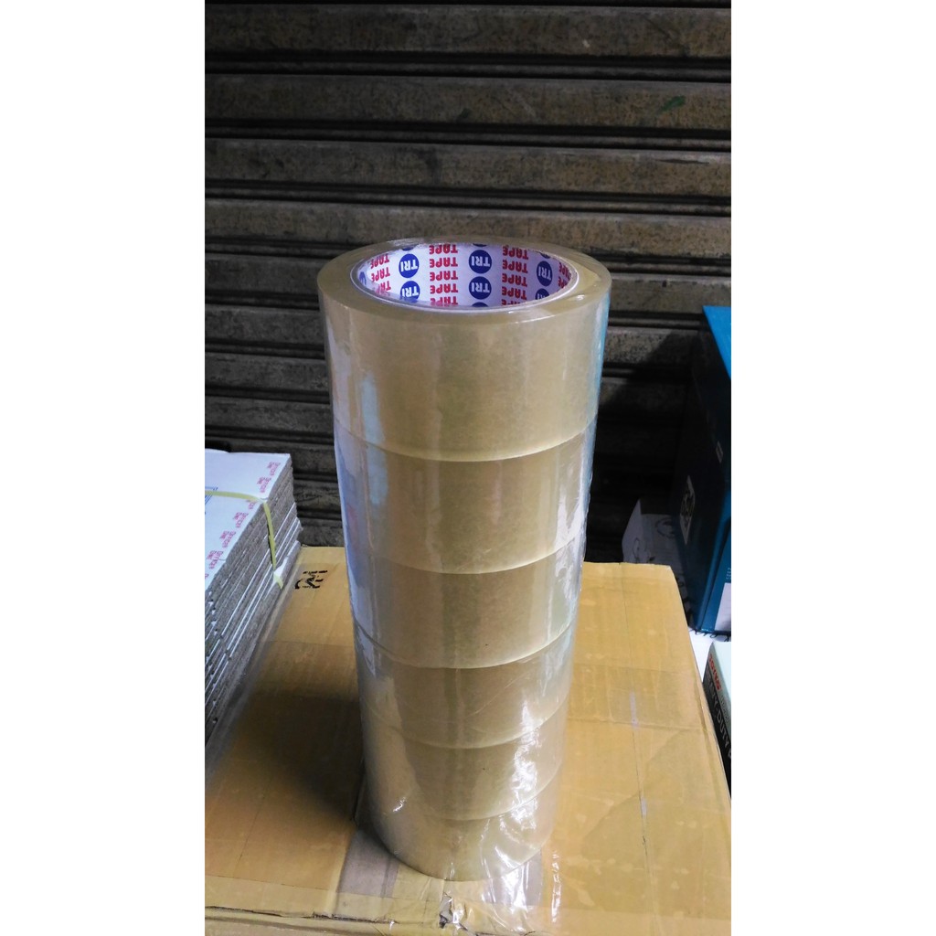 

Lakban Bening - Coklat merk Tri Tape / GLO