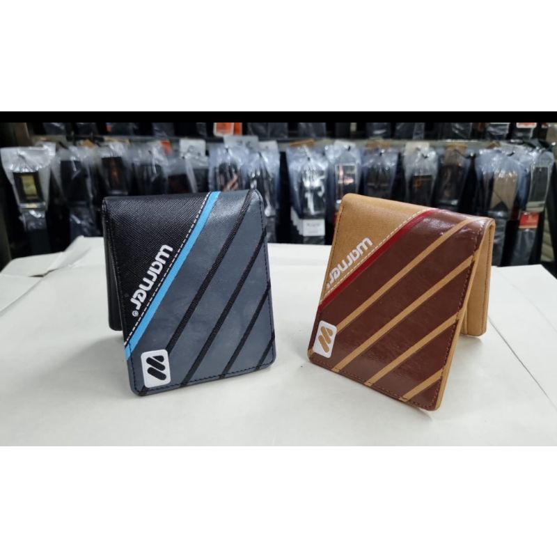 DOMPET WARNER BAHAN BERKUALITAS UNTUK PRIA KEREN MODEL GARIS SEGI3