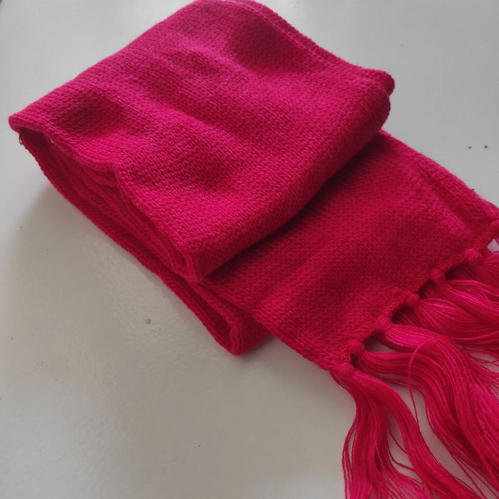 Jual Syal polos rajut handmade dewasa scarf shawl SYAL-POLOS - Merah Terlaris