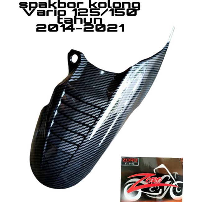 COVER TUTUP SPAKBOR KOLONG / HUGGER VARIO 125/150 LED NEW 2014 - 2021 CARBON ZORO IMPOR