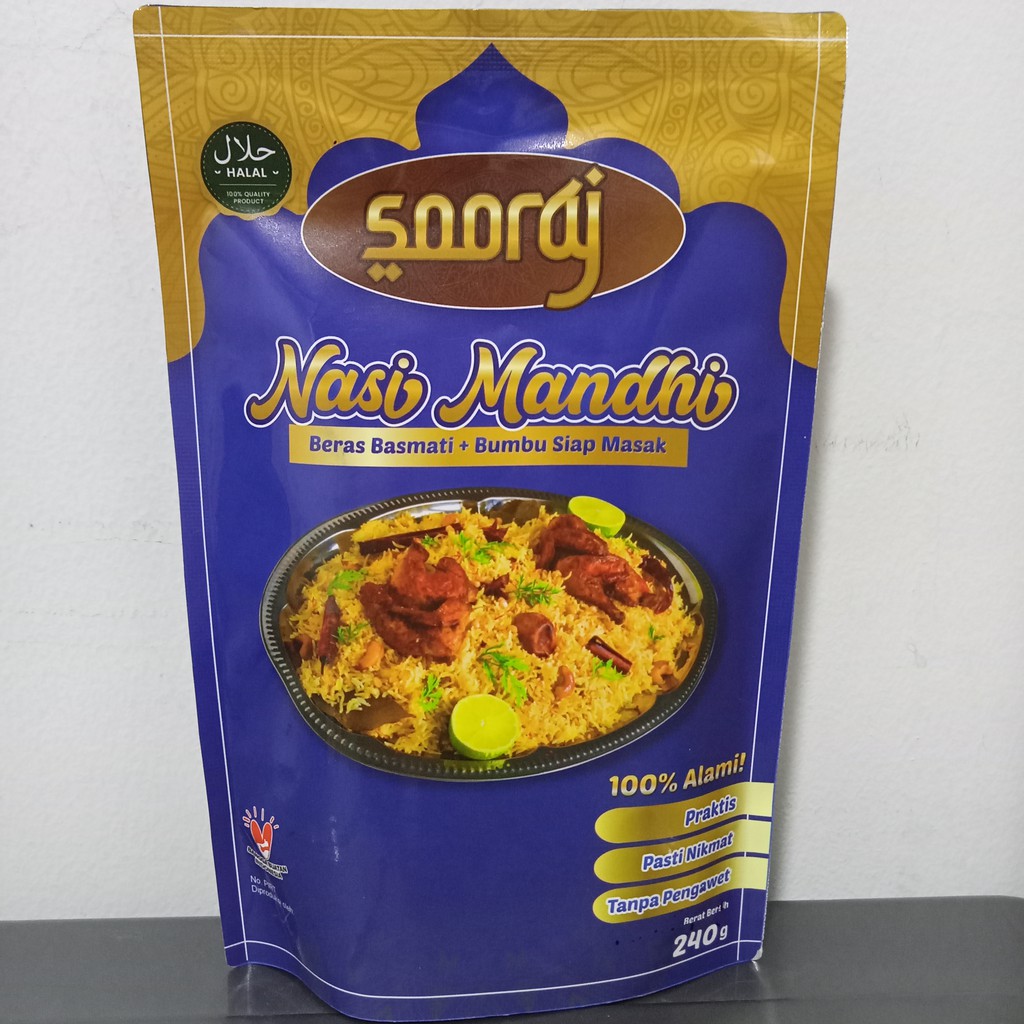 

Sooraj Beras Basmati + Bumbu Siap Masak Nasi Mandhi 240 gr