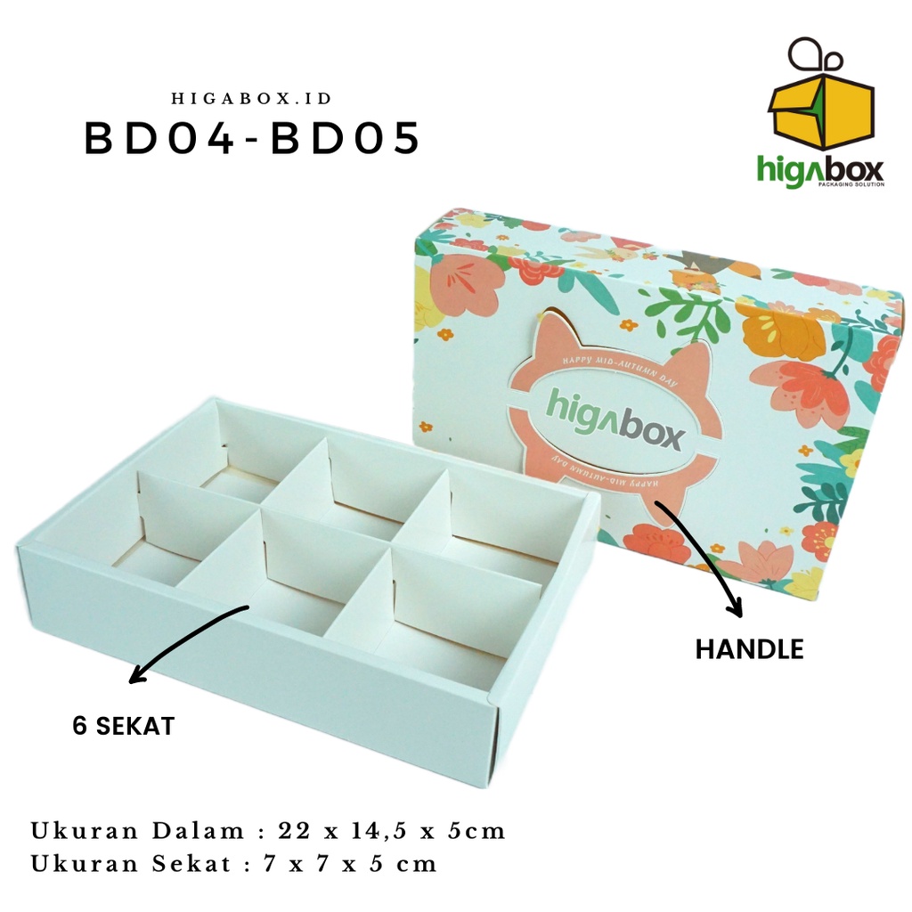 

Mooncake Box Hampers Happy Mid Autumn Festival Sekat 6 Kotak Kue Slop Sekat 6 Box Dus Hampers Kue Biskuit I BD04 & BD05