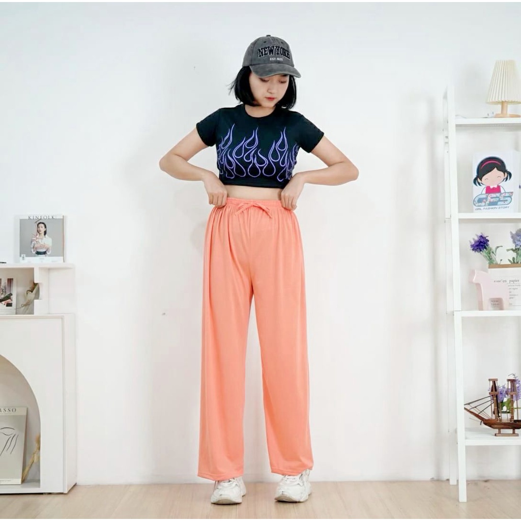 BEFAST - ZFS OOTD Wanita Celana Panjang ACIKA / RILEY COMFY KULOT NYAMAN FULL KARET / Celana Panjang Wanita / Celana Kulot Banyak Warna / Kulot Terlaris / Celan Trendy / Celana Panjang Kulot Viral Di TikTok