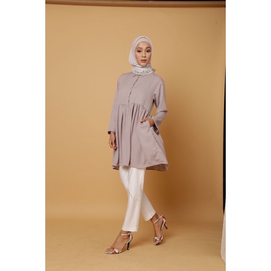 APRISCA TUNIC POLYESTER/ATASAN WANITA MUSLIM TUNIK