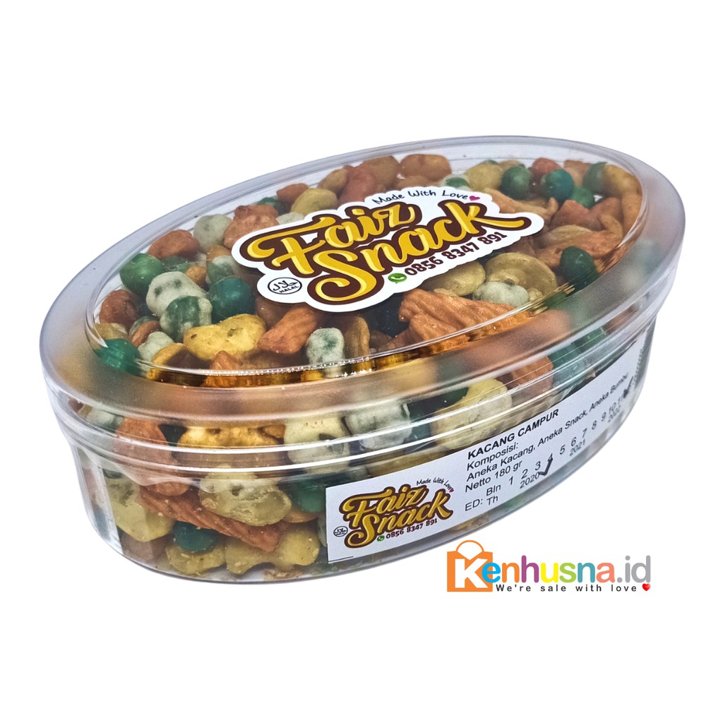 

Kacang Campur / Campur Mix Kemasan Toples Bulat 370g / Oval 180g / Pouch 115g