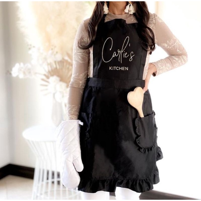 Celemek Apron  French Maid Style Celemek Salon Celemek Waitres Celemek wanita Celemek kitchen Celemek Kecantikan Celemek Salon