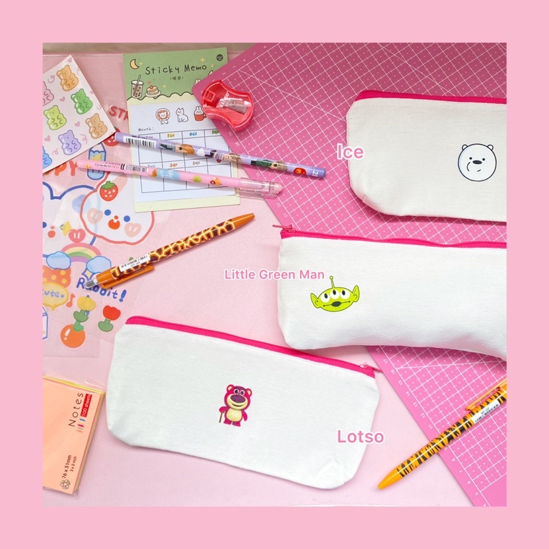 Kotak Pensil Aesthetic Korean | Pancil Case | Pouch Serbaguna | Dusgrip Karakter Cute Tempat Pensil Pouch Minimalist