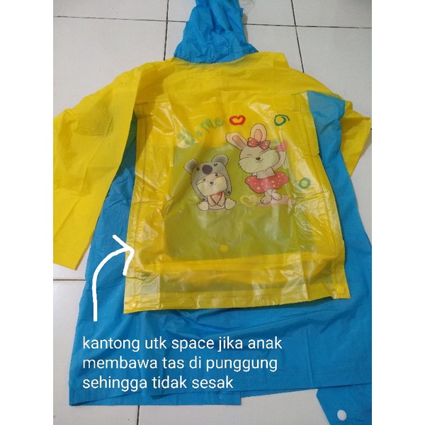 Jas Hujan Anak Ponco Motif Karakter Jas Hujan Anak Terusan / Rain Coat Kids 1 piece / Jas Hujan Karakter