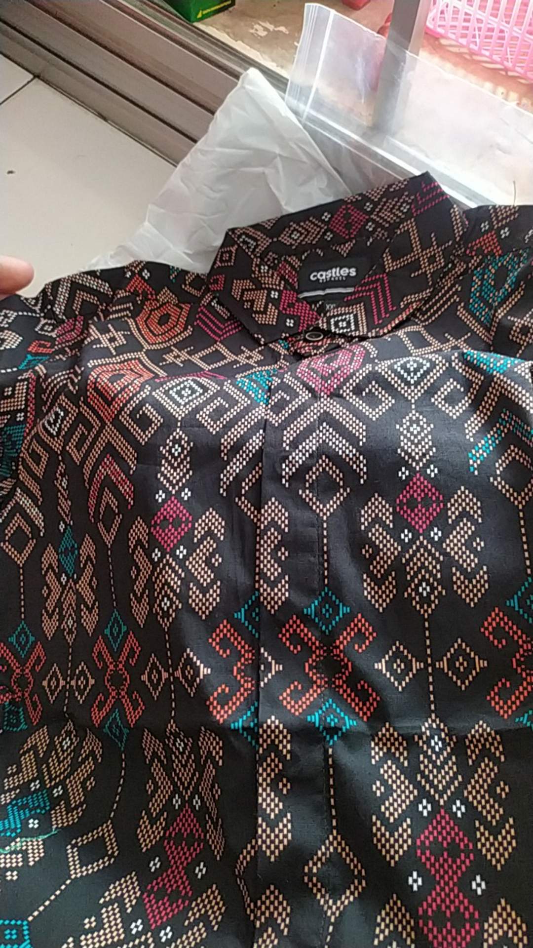 Kemeja Batik Jumbo Songket Pria Lengan Pendek Baju Batik Pria Formal Kantoran Big Size Premium