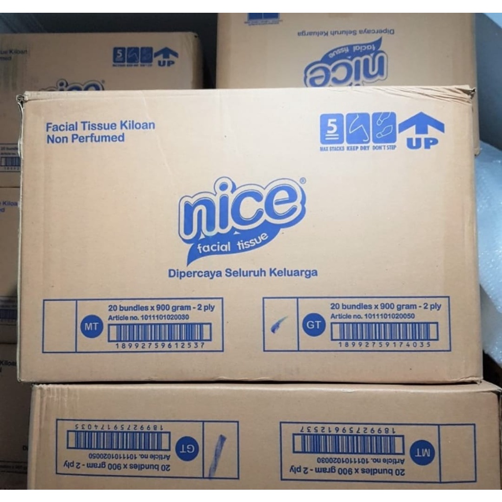 tisu / Tissue  tisue nice 900 gram 1 dus isi 20 Pack/ GROSIR Tissue NICE Facial 900 Gram / Tisu Waja