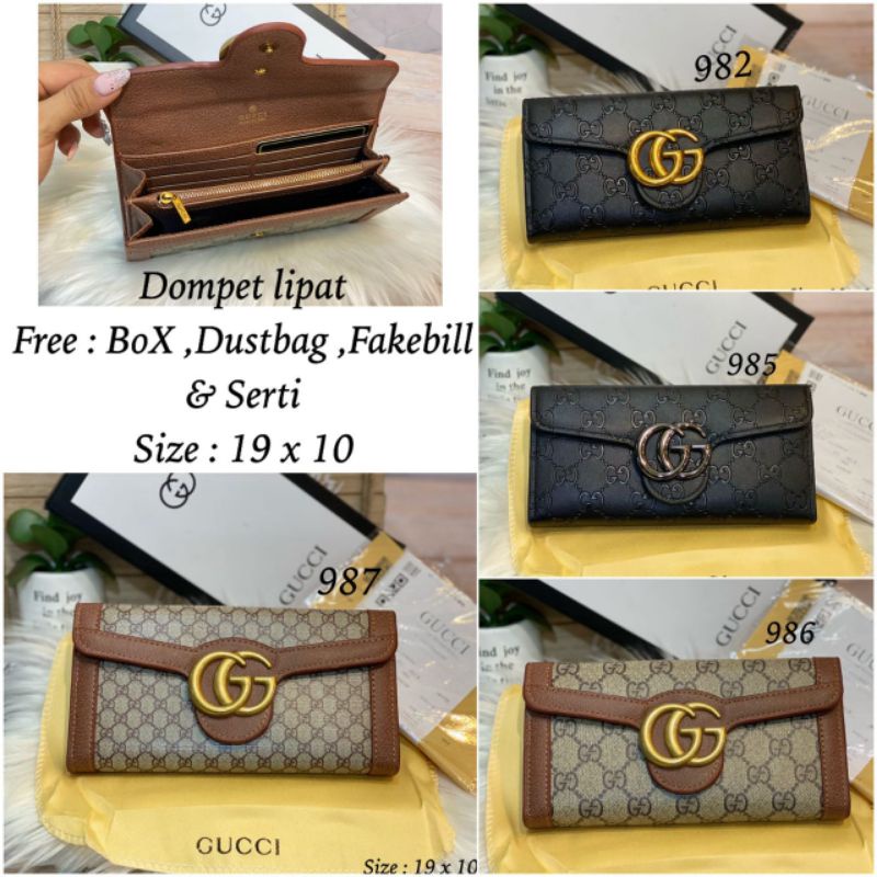 Dompet Lipat 982 dan 984 Bahan Embos Super Dompet Marmont Dionysius Free Box