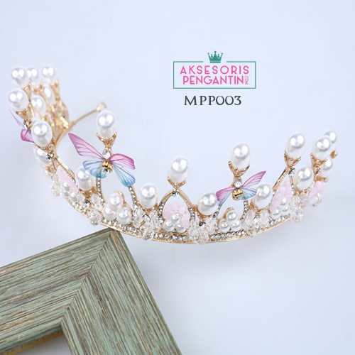 [PRODUK FAVORIT] AKSESORIS WANITA HEADPIECE WEDDING MAHKOTA PENGANTIN MPP003