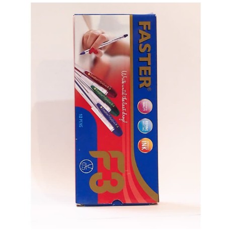 Faster Ballpoint/ Pulpen F3, 0.5mm- Black ECER