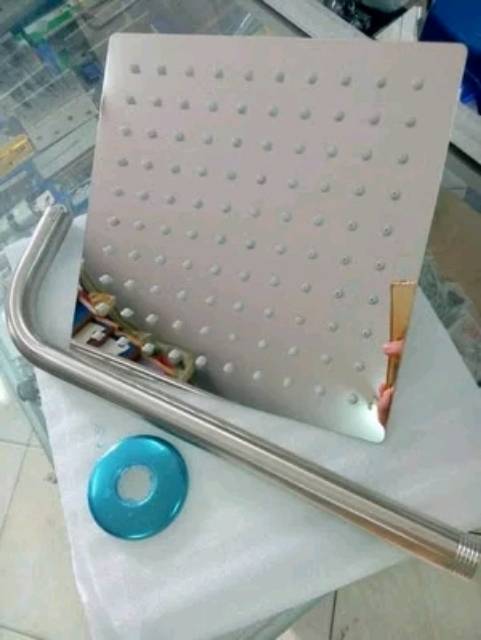 Wall shower Stainless/Shower tanam tembok 8 in