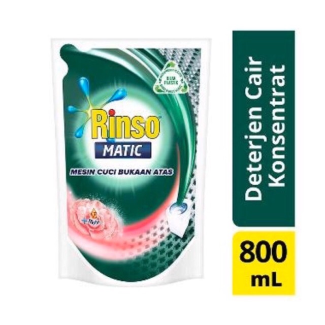 Rinso matic deterjen cair  top load 800ml Shopee Indonesia
