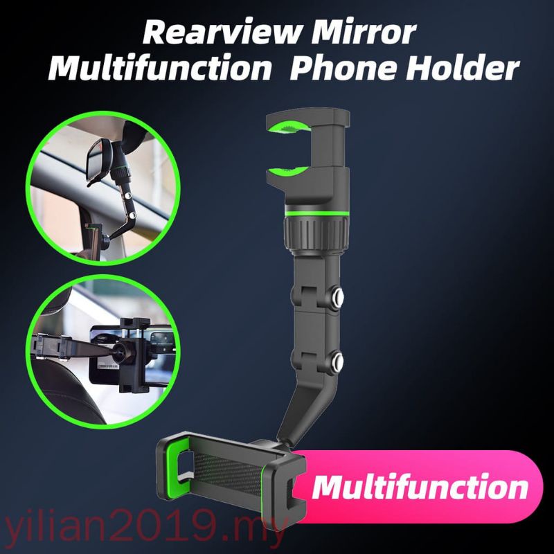 Universal Multifunction Rearview Mirror Phone Holder GPS Navigation Bracket  jkt