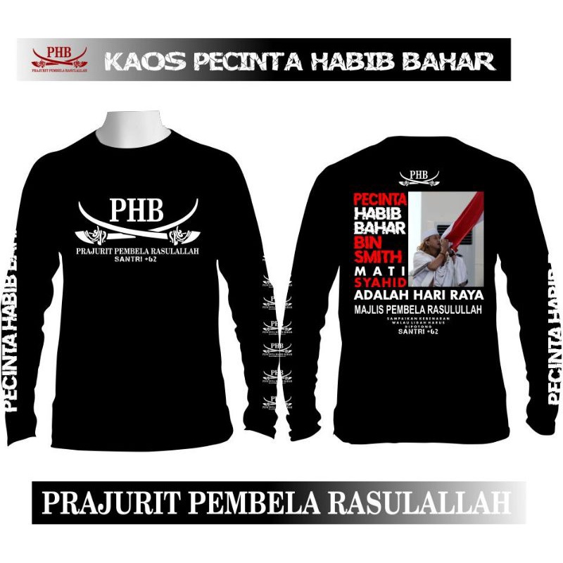 KAOS PANJANG PHB PECINTA HABIB BAHAR / KAOS PHB MAJLIS SHOLAWAT