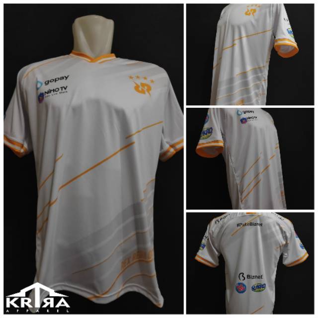 BAJU KAOS JERSEY RRQ ESPORT 2020 PUTIH GAME ML FF PUBG CODM MOBILE LEGEND GAMING ANAK JUMBO