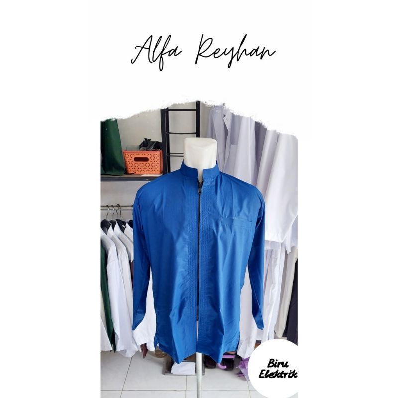 Baju Koko Model Jaket | Koko Jaket Resleting Alfareyhan