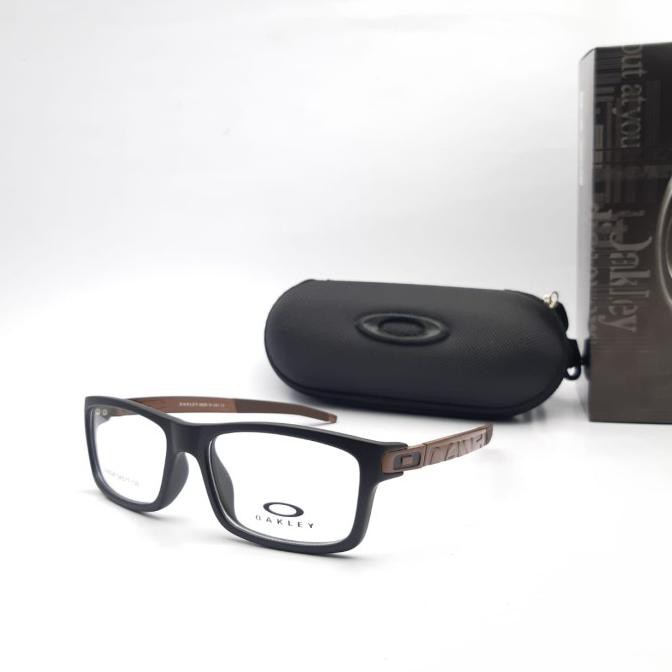 Frame Kacamata Minus Anti Radiasi Oakley Currency Brown