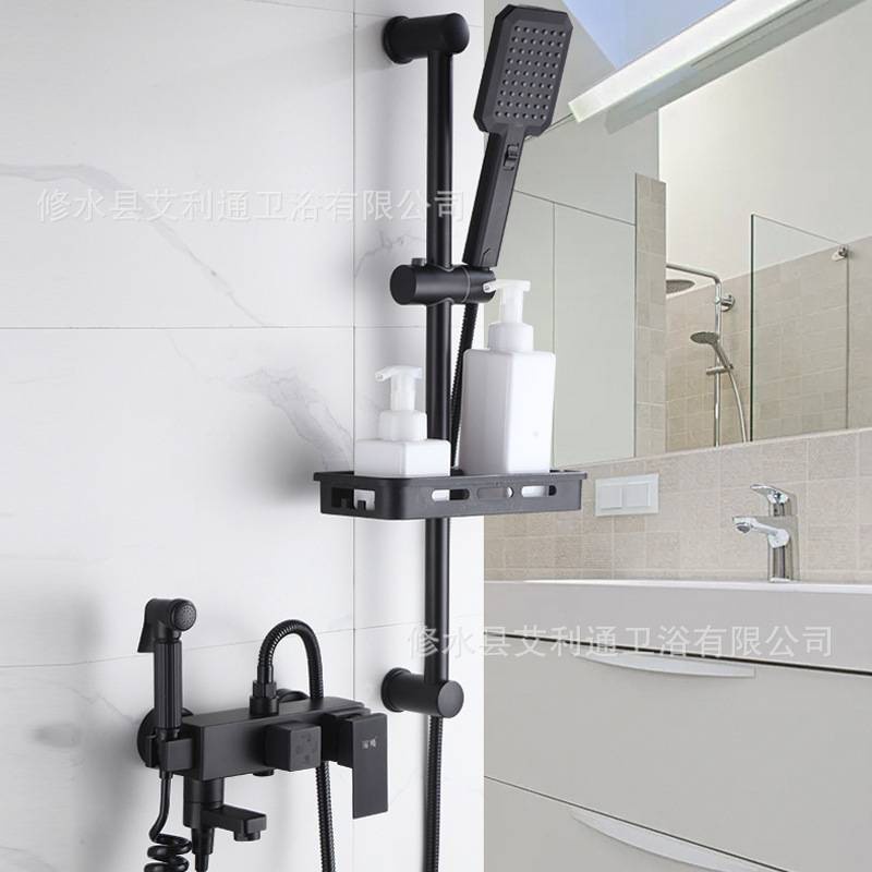 Shower Kamar Mandi Shower Mandi Sower Mandi J689 Satu Set Anti Karat Hitam Murah