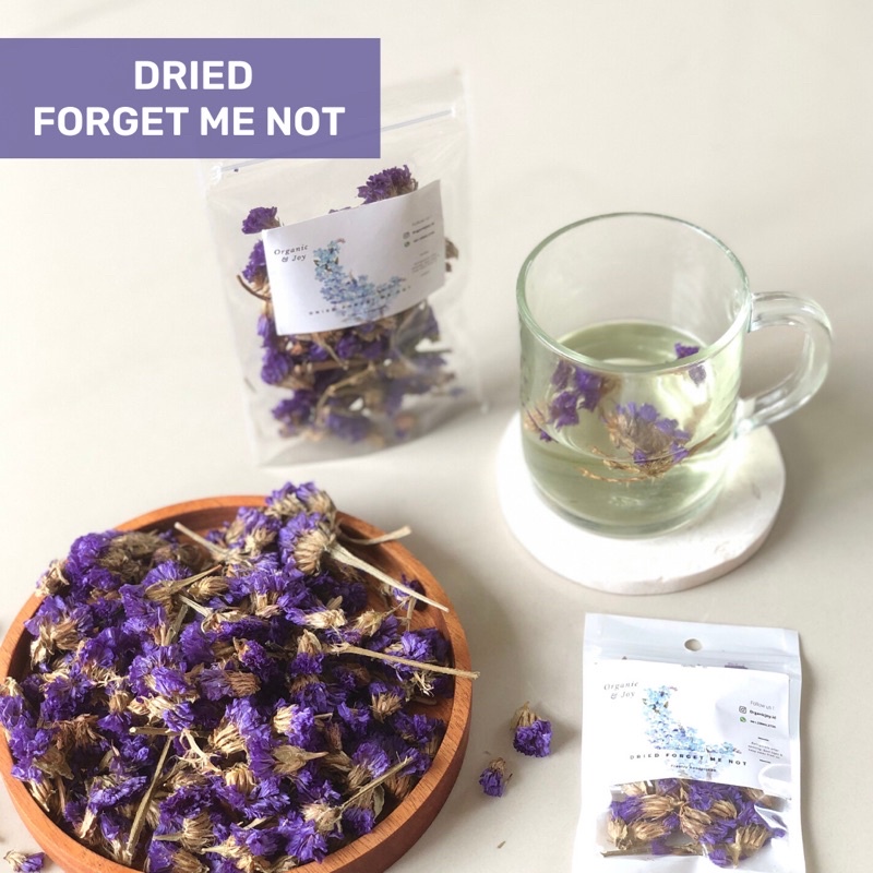 Organic&amp;Joy• Teh Bunga Forget Me Not Flower Tea (myiosotis sylvatica,Percantik kulit,tisane,teh bunga