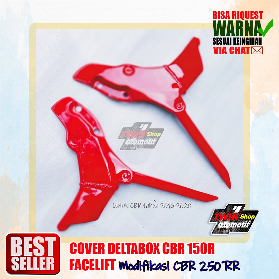 COVER DELTABOX CBR 150R FACELIFT MODIFIKASI CBR 250RR, COVER DELTABOX CBR MERAH