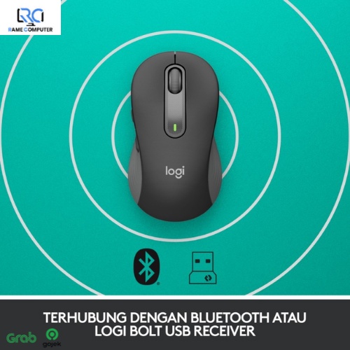 Logitech Signature M650 Mouse Wireless Bluetooth Silent - Putih