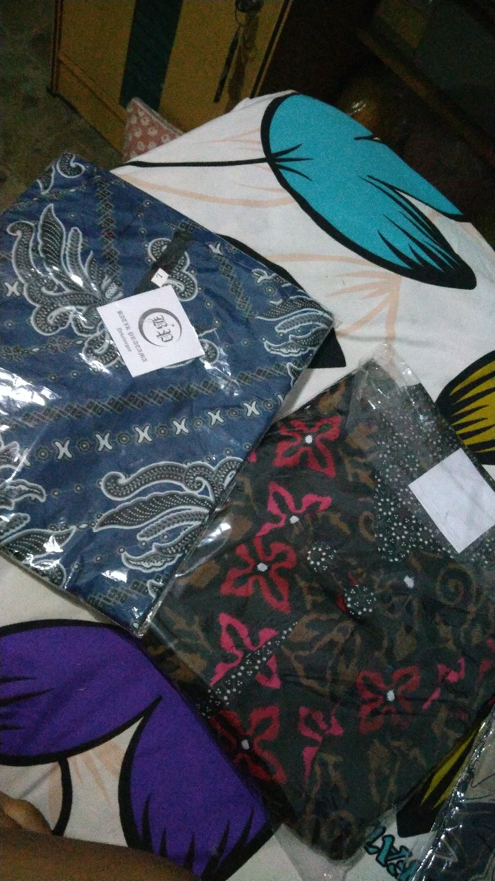 Tey-17 Batik Wanita Asj Sa Hrb026 Kenongo Kemeja Tosca Pendek