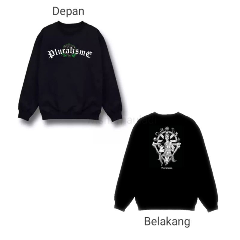 Sweater Crewneck Pluralisme | SweaterBasic polos Pluralisme | Crewneck pria wanita dewasa