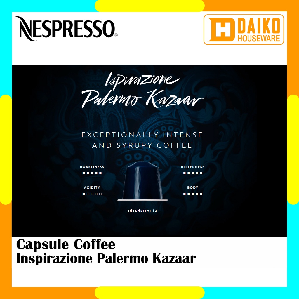 Capsule Nespresso Ispirazione Palermo Kazaar Original Nestle 1 Pack - Coffee Ispirazione Italiana Kopi Kapsul Expired Panjang