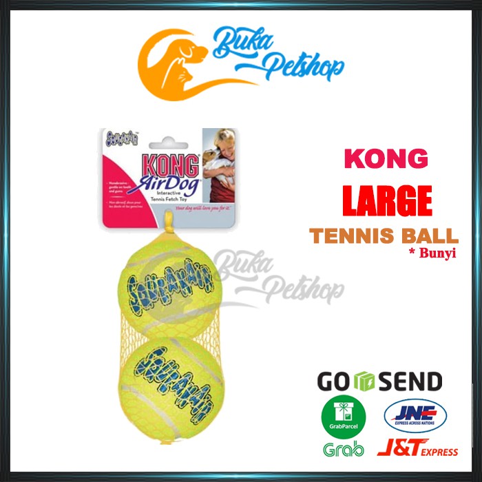 Mainan Bola Tennis Anjing Bunyi KONG SQUEAKAIR TENNIS BALL Large (2pc)