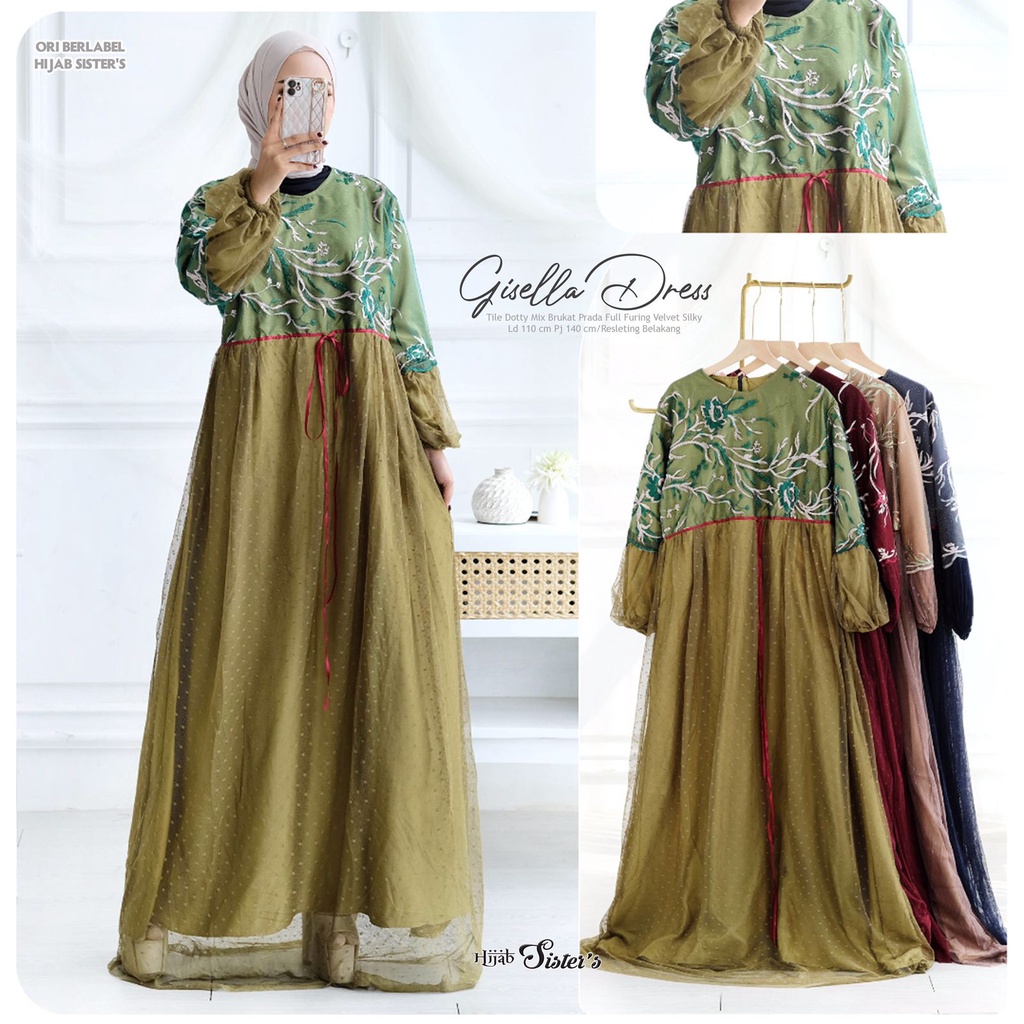 GISELLA DRESS GAMIS ORI BY HIJAB SISTERS