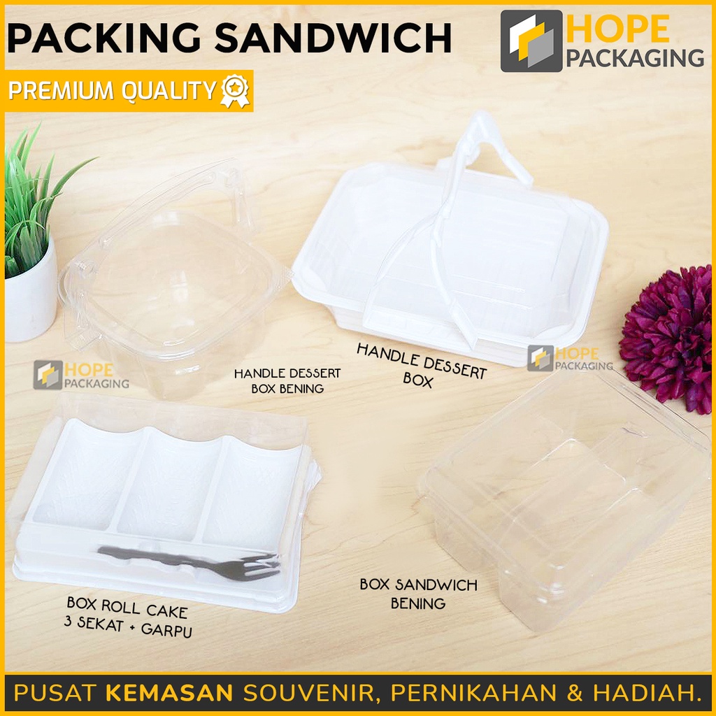 [Per 3 PCS] Dus Box Sandwich Kotak Roti Tawar Bread Food Grade Sedia Harga Grosir