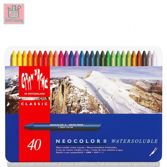 

Crayon Carandache NeoColor II 40 Warna Water Soluble - SHAGB