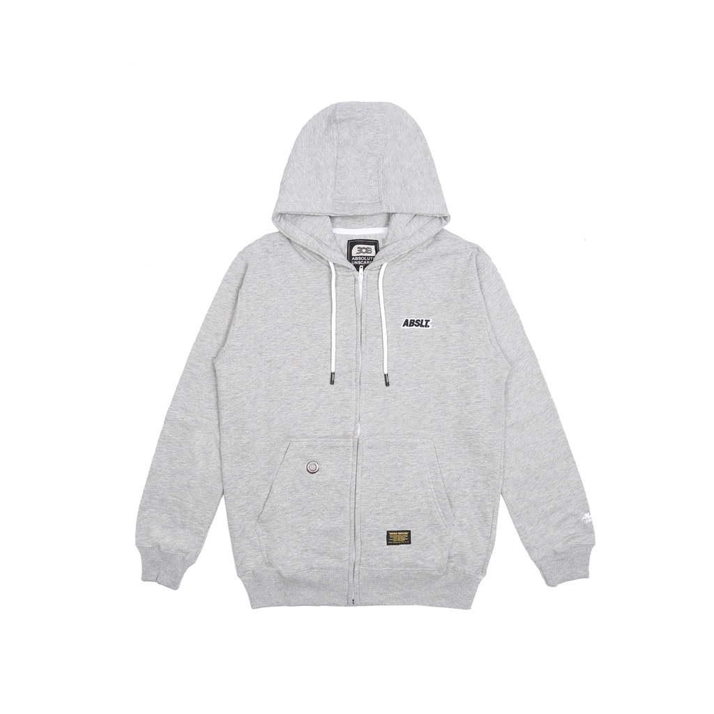 308 ABSLTUNSCRD - ZIP Hoodie ABSLT WHITE OUTLINE - MISTY