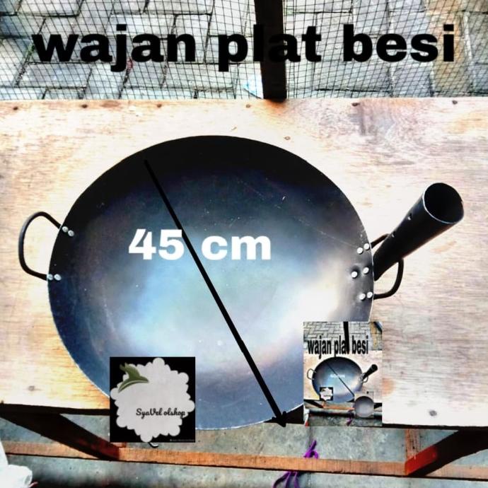 Buruan beli] wajan plat besi gagang 45 cm